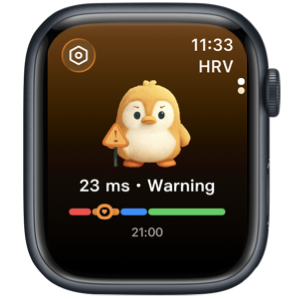 Watch showing Warning